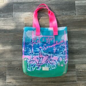 Lilly Pulitzer mess tote bag